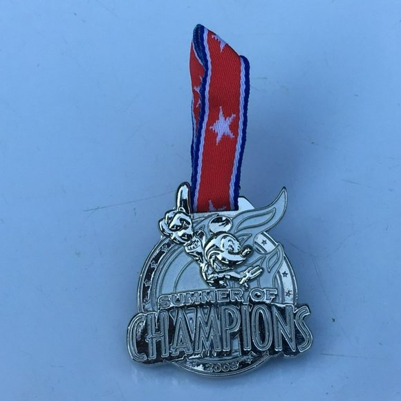 Disney Pin - Summer of Champions 2008 - Silver Medal - Picture 1 of 5